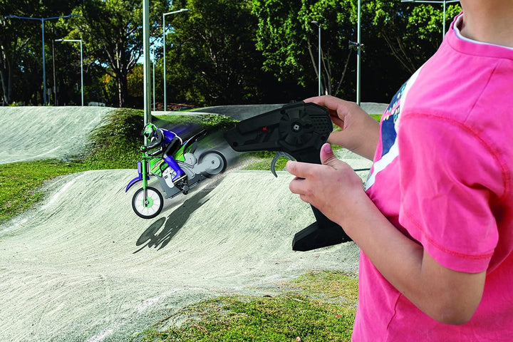 Lexibook Crosslander funkferngesteuertes Geländemotorrad, bis zu 12km/h, perfekte Balance, Lichteffe
