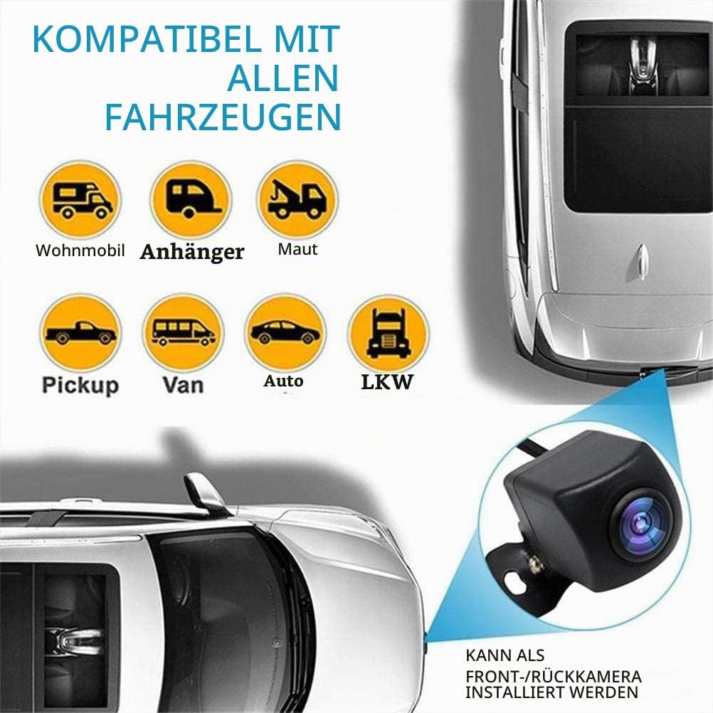 WiFi-Rückfahrkamera 5 V USB Motorrad-Rückfahrkamera HD-Nachtsicht-Fahrtenschreiber IP67 wasserdicht