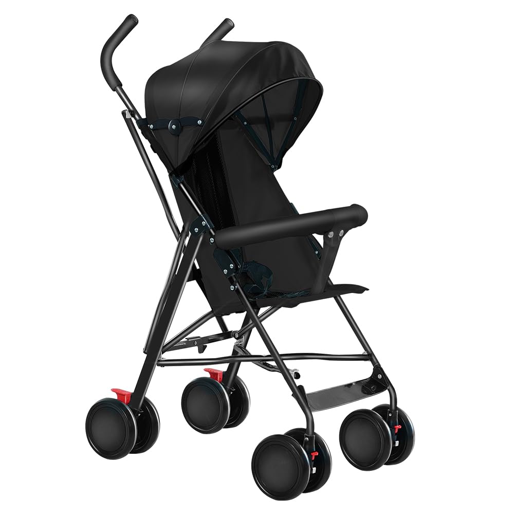 MUL-BOUTIQU Kinderwagen, Liegebuggy,Federleichter Reisebuggy 4.5 kg, Drehbare Vorderräder, für Kinde