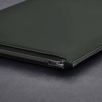 WOOLNUT Matte PU Folio Zipper Sleeve Case Hülle Tasche für for MacBook Air 15 Zoll (2023-2024, M2) &