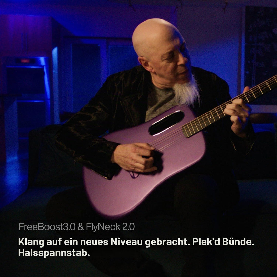 LAVA ME 4 Kohlefaser-Elektroakustikgitarre mit FreeBoost 3.0-System, Smart Gitarre mit Gitarrentasch
