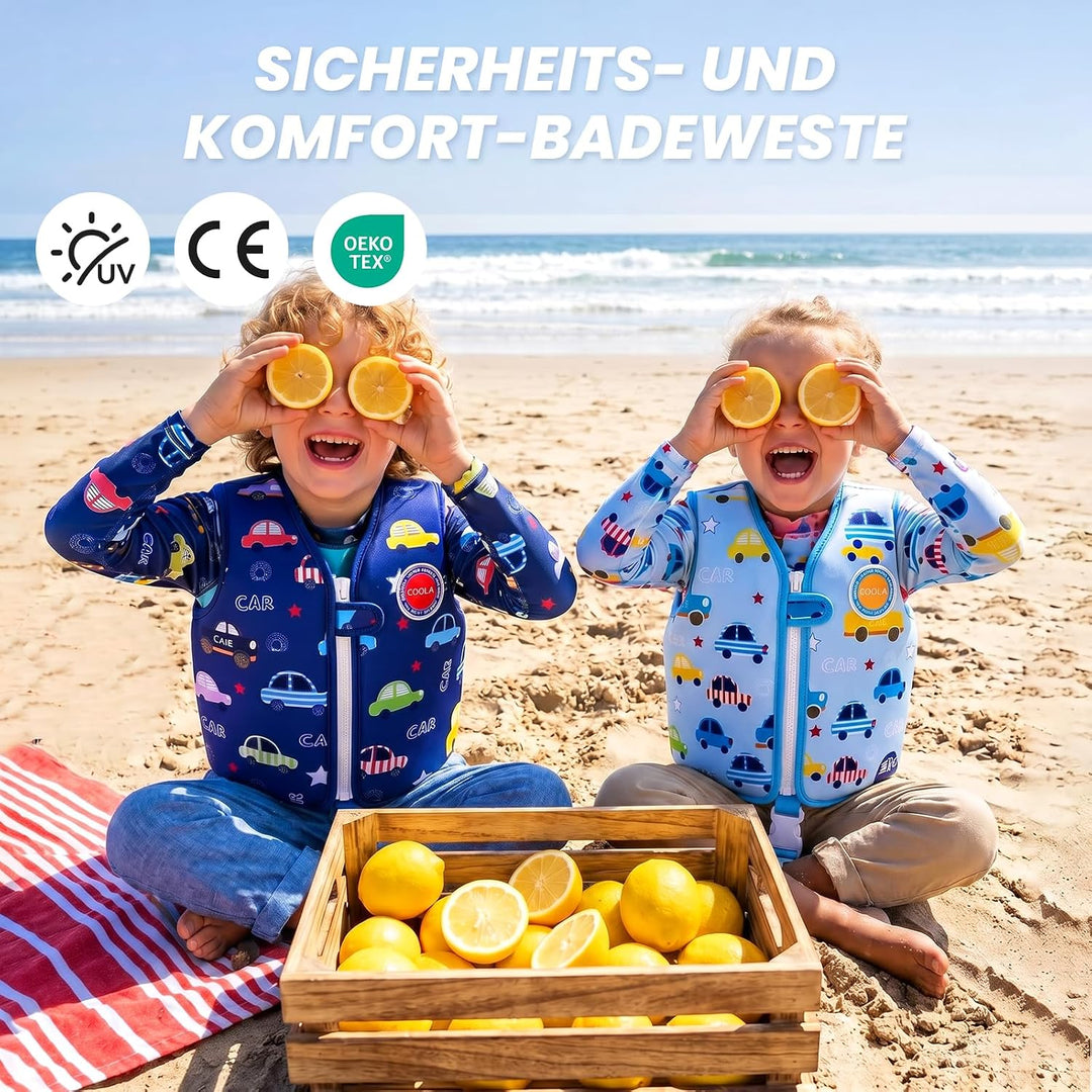 Boglia Kinder-Schwimmweste, Schwimmhilfe für Kleinkinder zum Schwimmenlernen, ultraweiche Neoprenjac