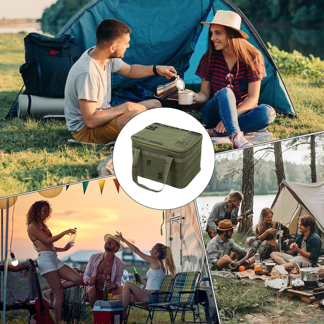 Camping-Aufbewahrungstasche Robust, Wasserdicht, Faltbar, Mehrweg-Pack- und Militärgrün, Militärgrün