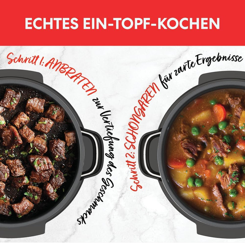 Instant Pot Superior Slow Cooker/Schongarer, 7.1L Multikocher / 4 Kochfunktionen (Schongaren, Braten