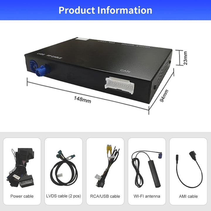 Road Top CarPlay Wireless Modul für Audi Q3 2014-2018 Jahr mit MMI 3G | HN+ Auto Software Version, C