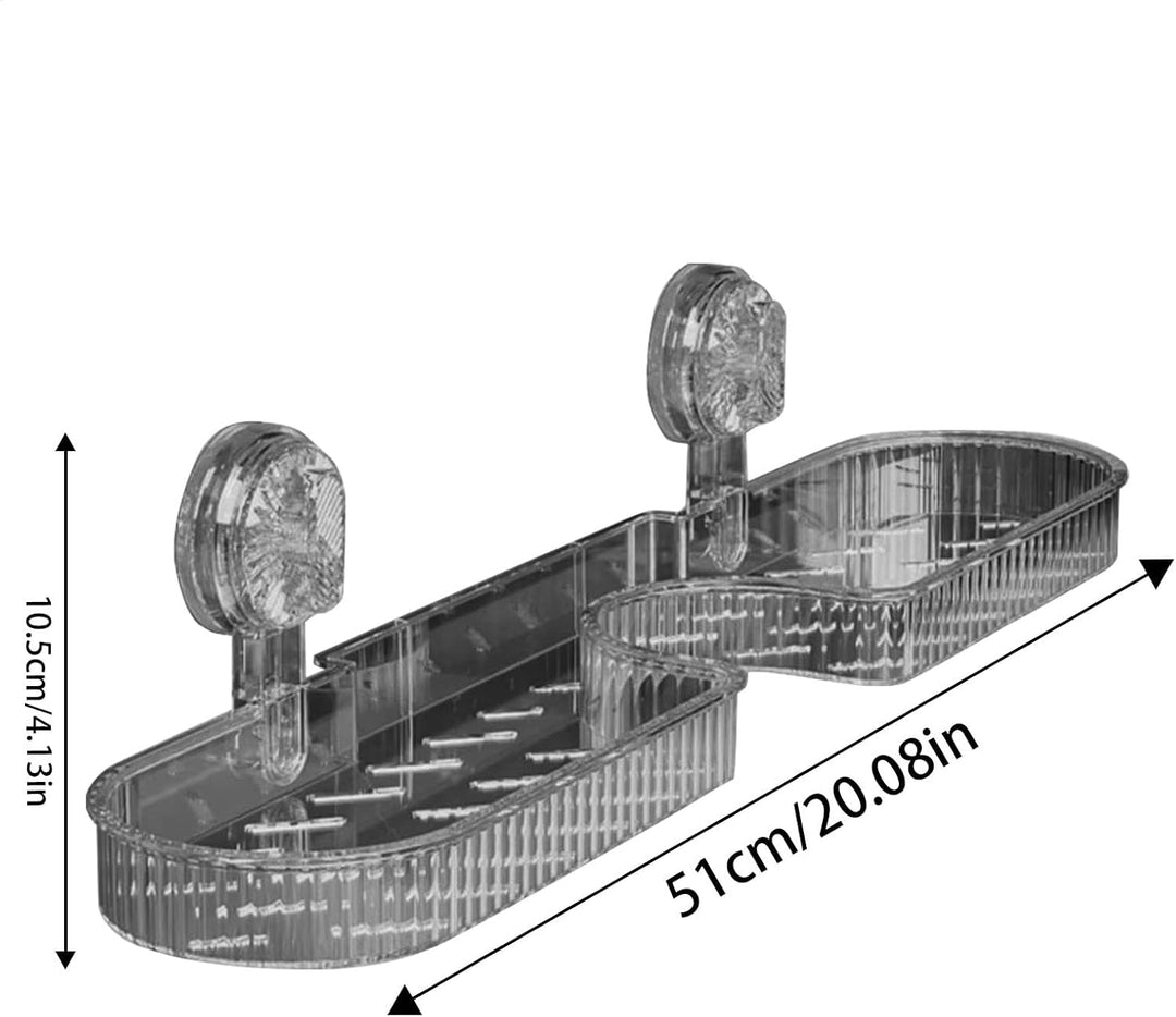 Bathroom Shelves, Shower Shelf, No-Drill Bathroom Suction Storage Box, Non-Slip Wall Mounted Shower