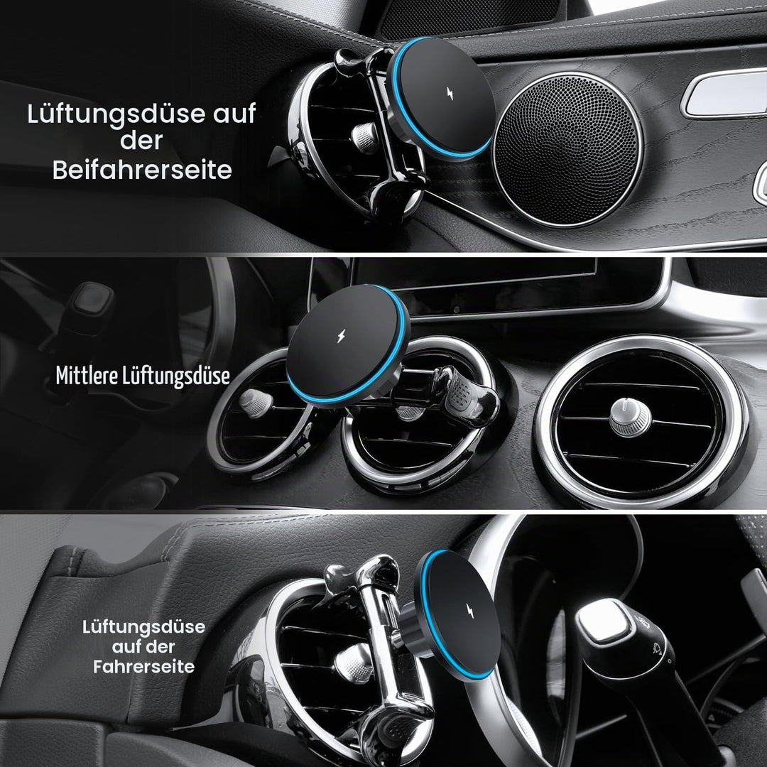 15W für Magsafe Autohalterung Handyhalterung Auto mit Ladefunktion, Runde Lüftung Für Mercede Benz A