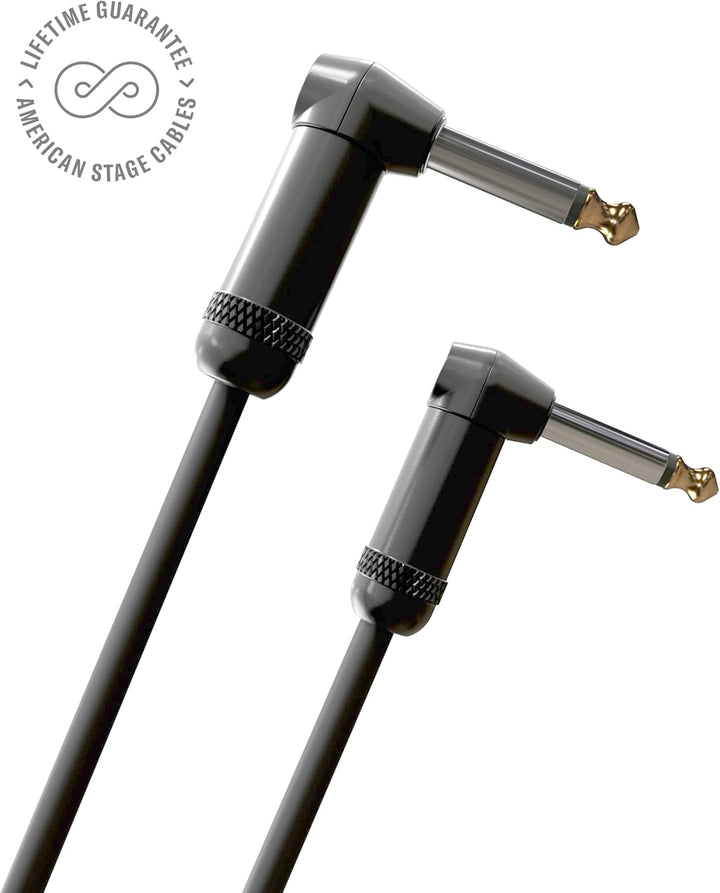 Planet Waves PW-AMSGRR-20 American Stage Instrumentenkabel 6,10m (20 Fuss) schwarz 20 Feet Rechter W