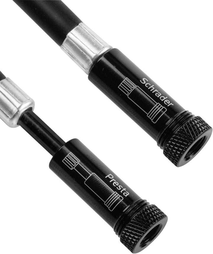 Topeak Race Rocket HP Mini Luftpumpe 11 bar aus Zylinder und Gummi in der Farbe Schwarz, Gewicht: 77