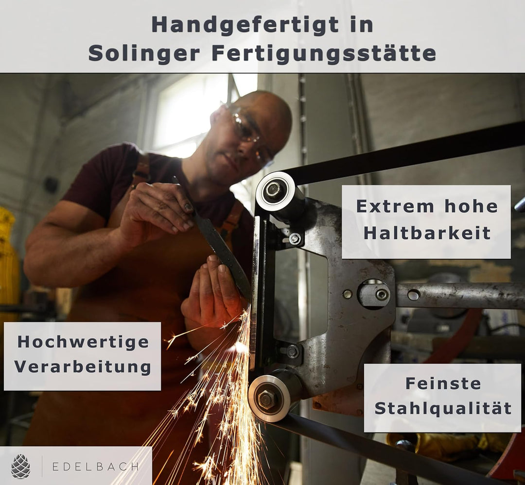 Edelbach Solingen Küchenmesser Set | 3x Profi Fleischmesser | Ultrascharf Messerset Made in Germany