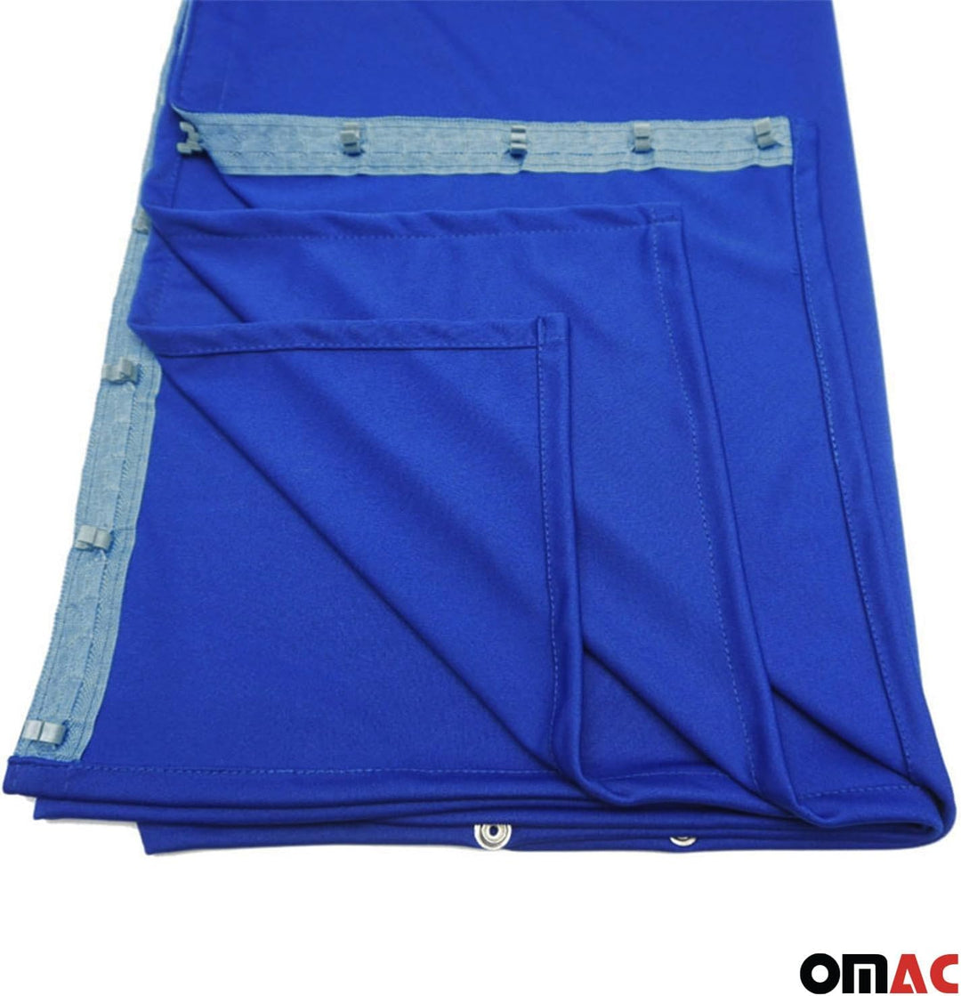 OMAC Autogardinen Fahrerhaus Mass Gardinen Camping Sonnenschutz Dunkelblau 200x180 200x180 Blau / Au