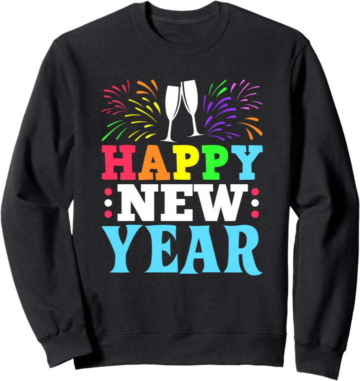 Happy New Year Shirt 2021 2022 NYE Shirt Herren Damen Kinder Sweatshirt