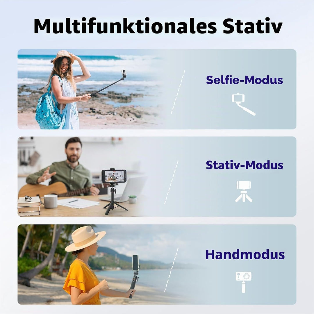 rubesee 62.5cm Mini Stativ Kamera, Tischstativ für Fotografie, Handy Stativ mit 5 Stufen Einstellung