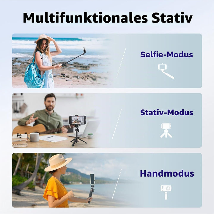 rubesee 62.5cm Mini Stativ Kamera, Tischstativ für Fotografie, Handy Stativ mit 5 Stufen Einstellung