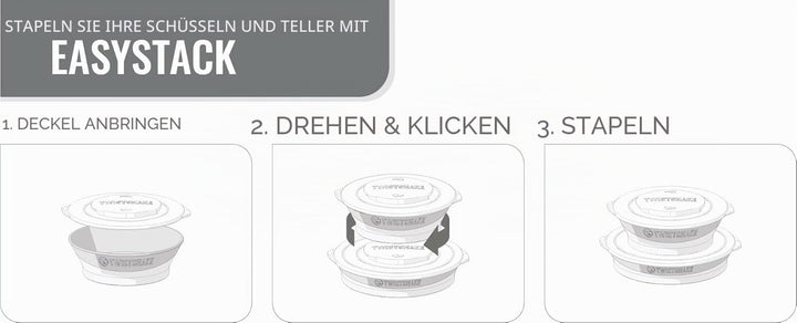 Twistshake Click Mat 38x25 cm Tischset und Versiegelt Kinder Teller mit PP und Silikon für Baby Esse