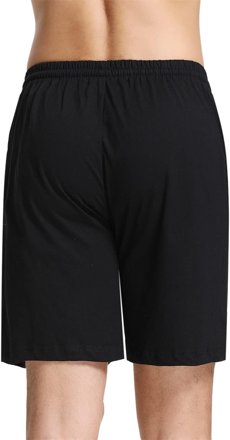 Aseniza Herren Schlafanzughose Kurz Baumwolle Bermuda Schlafshorts Pyjamahose Shorty Sommer Sleephos