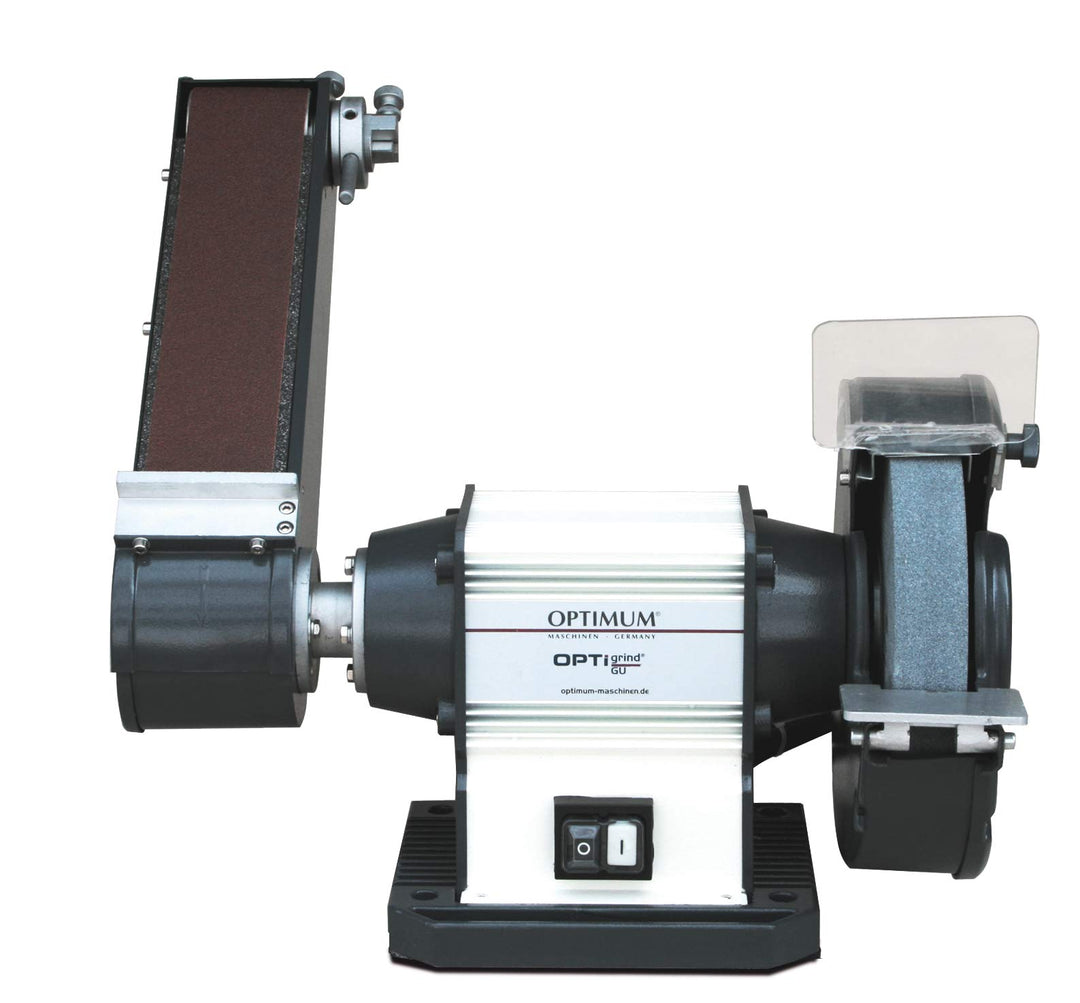 Optimum Universalschleifmaschine OPTIgrind GU 20S (wartungsfreier Motor, mit Schleifband und Schleif