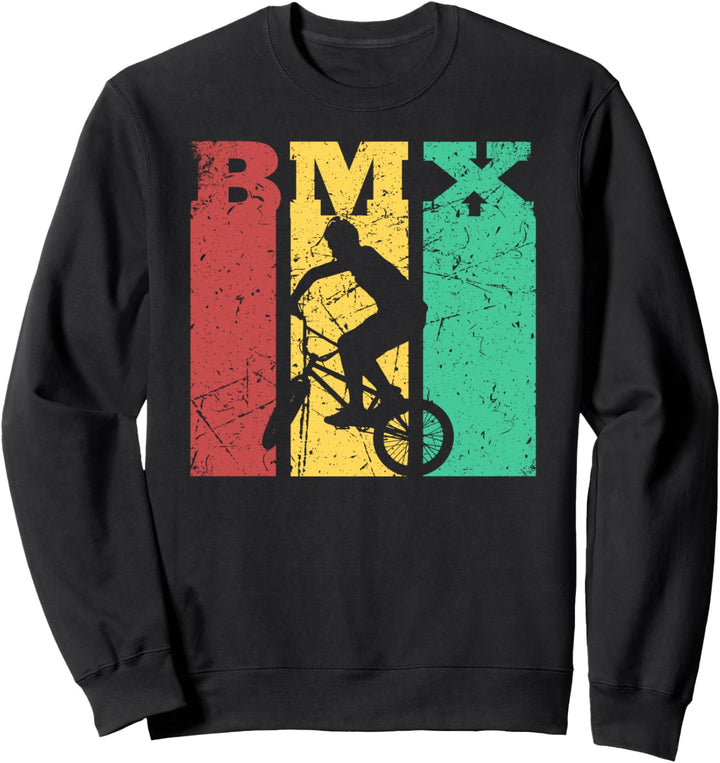 BMX Fahrrad Kinder Fahrradfahrer Vintage Retro Skater Sweatshirt