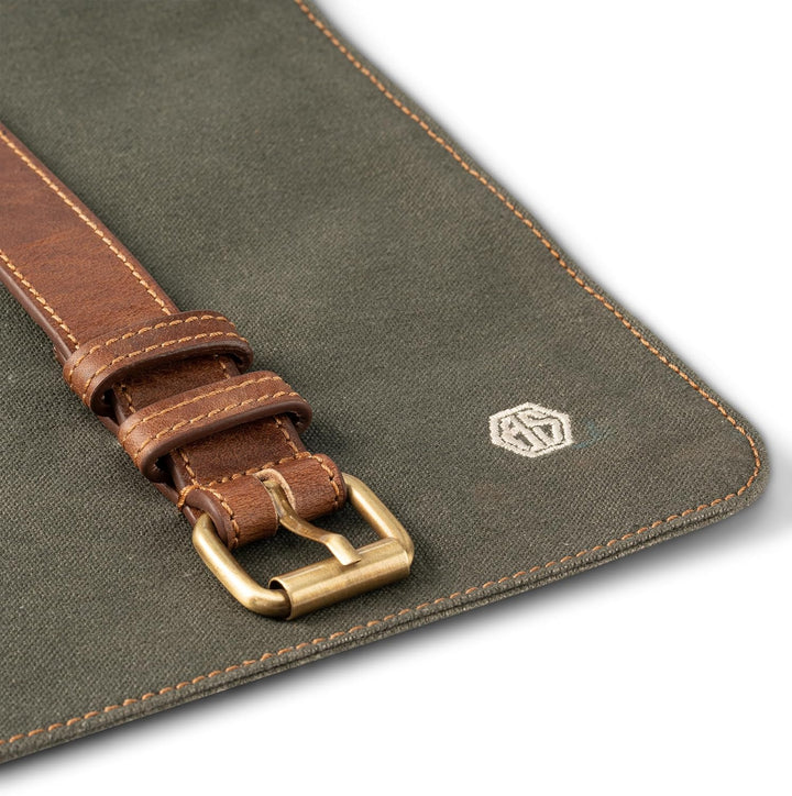 Angus Stoke Messertasche für Kochmesser | Premium Kochmesserrolle gross | Messer Tasche mit extra Fa