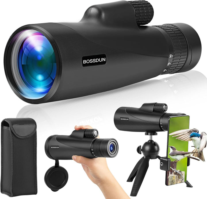 Zoom-Monokular-Teleskop, Hochleistungs-Monokular-Teleskop für Smartphone mit Stativ, HD-Monokular fü