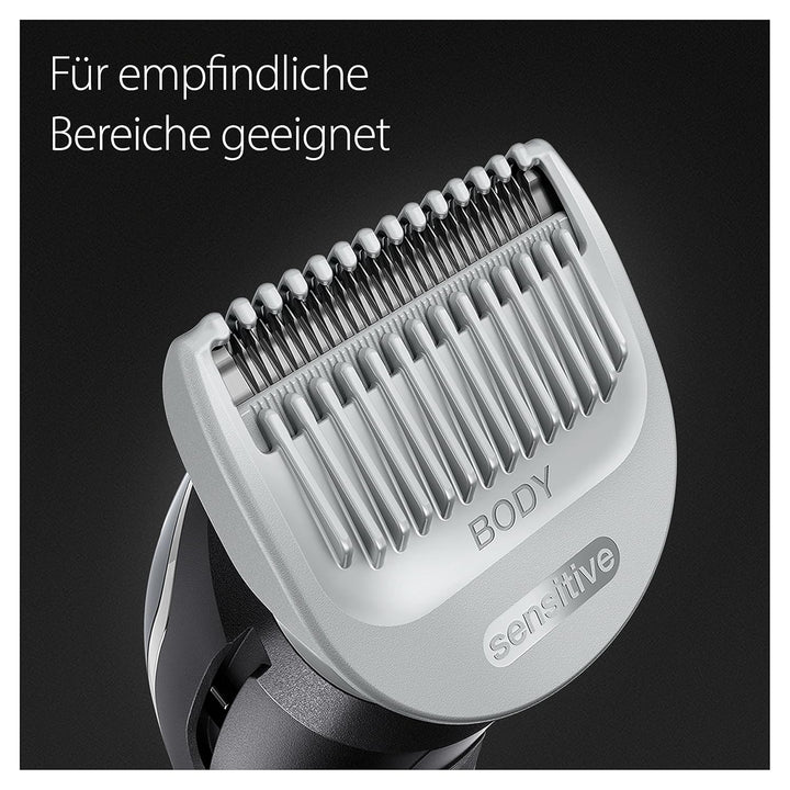 Braun Bodygroomer Series 5, Elektrischer Körperrasierer Herren mit 3 Zubehörteile, Kabelloser Trimme