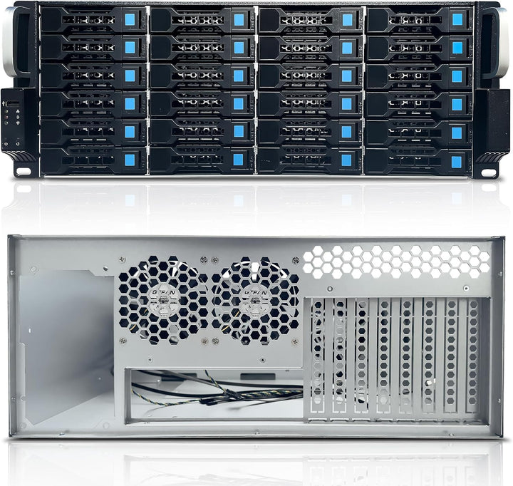 FANTEC 1873 SRC-4240X07 19" 4HE 680mm Storage Gehäuse (24x SAS/SATA Einschübe mit je 2 Status LEDs,