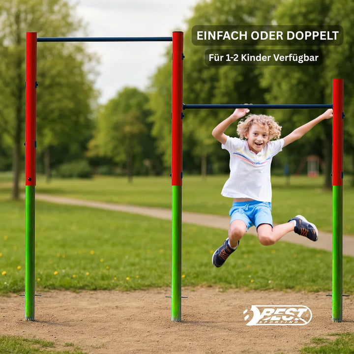 Best Sporting Turnreck Garten I Reckstange Garten Kinder und Erwachsene I Höhenverstellbare Kletters