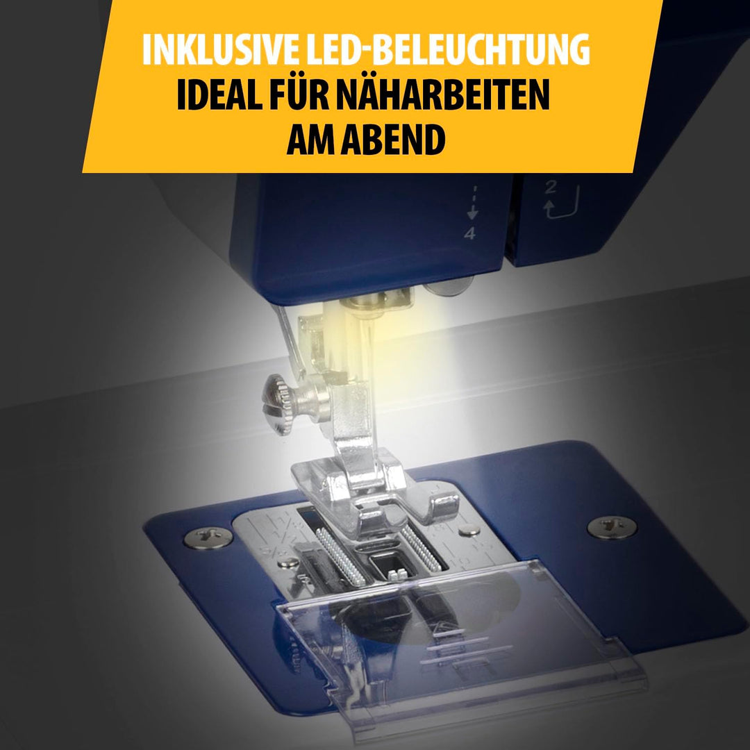 Tristar Nähmaschine mit 38 Stichprogrammen, Abnehmbarem Anschiebetisch, Freiarm, LED-Licht, Automati
