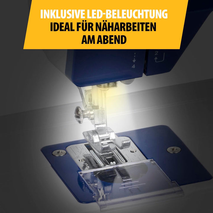 Tristar Nähmaschine mit 38 Stichprogrammen, Abnehmbarem Anschiebetisch, Freiarm, LED-Licht, Automati