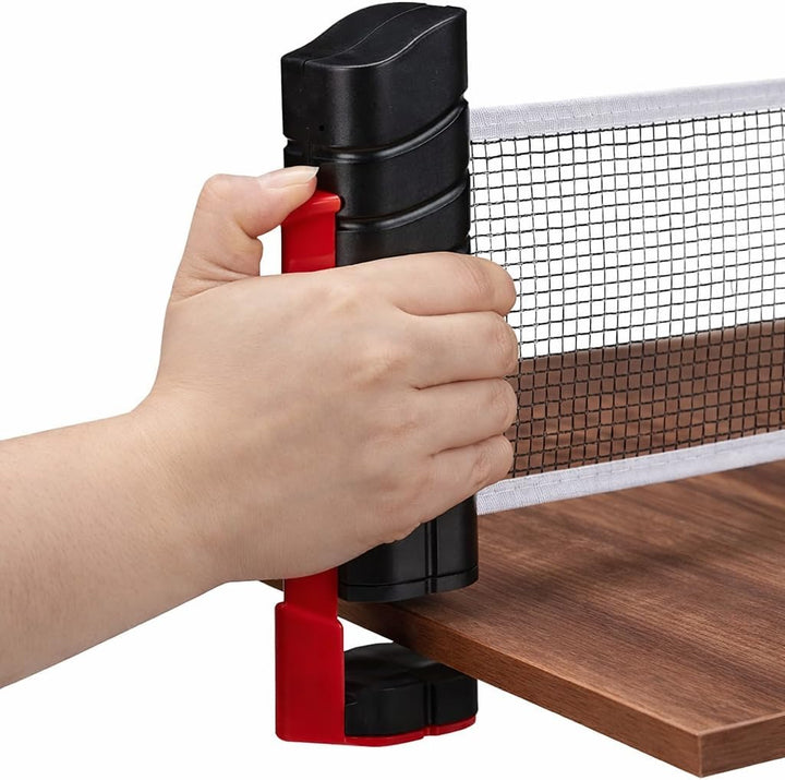 Ausziehbares Tischtennisnetz mit Hülle - verstellbar bis 1,7 Meter, Universal-Clips 0,5 bis 5,5 cm