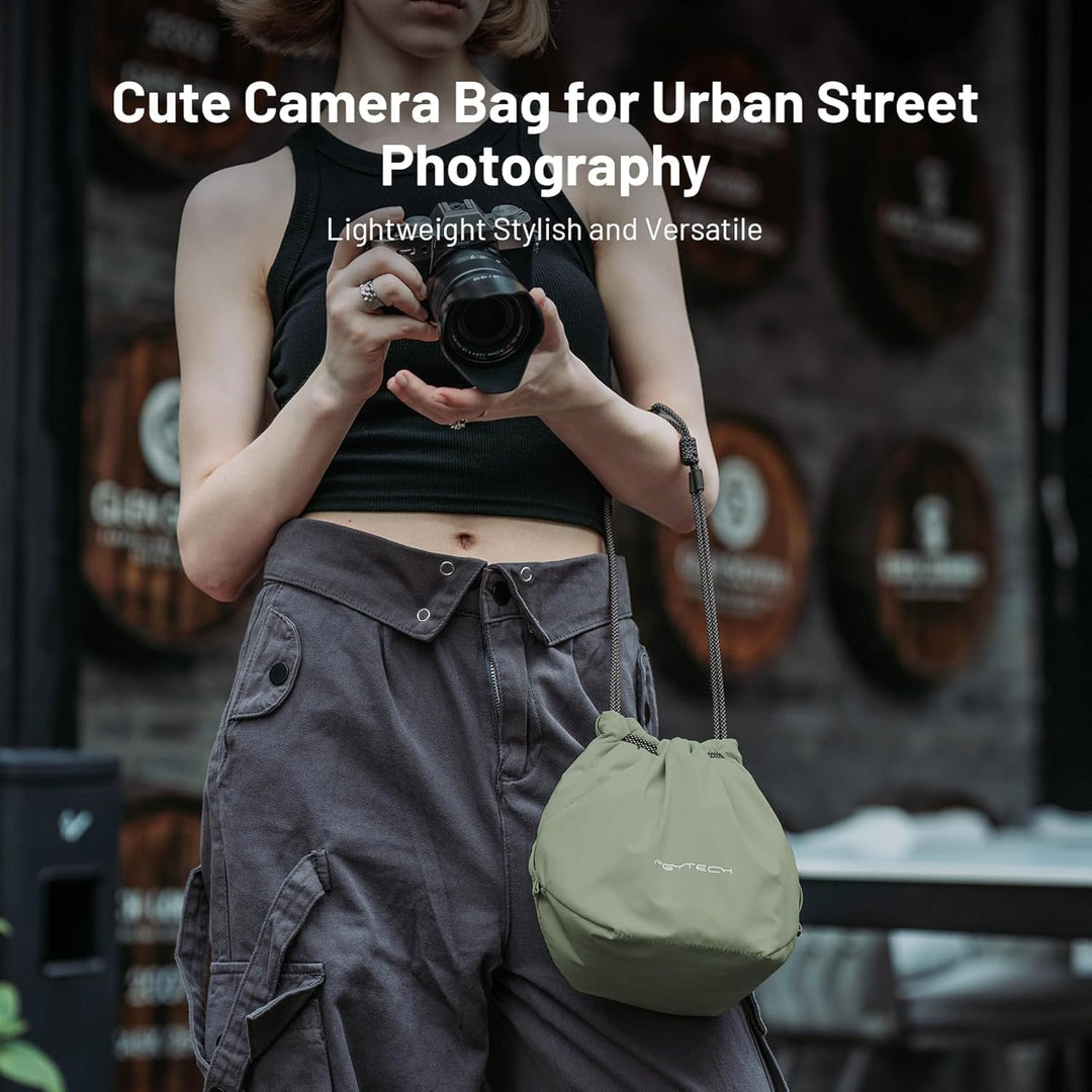 PGYTECH OneGo Kameratasche Beutel mit Kordelzug, Strassenfotografie Stylische Weiche Handetasche Sch
