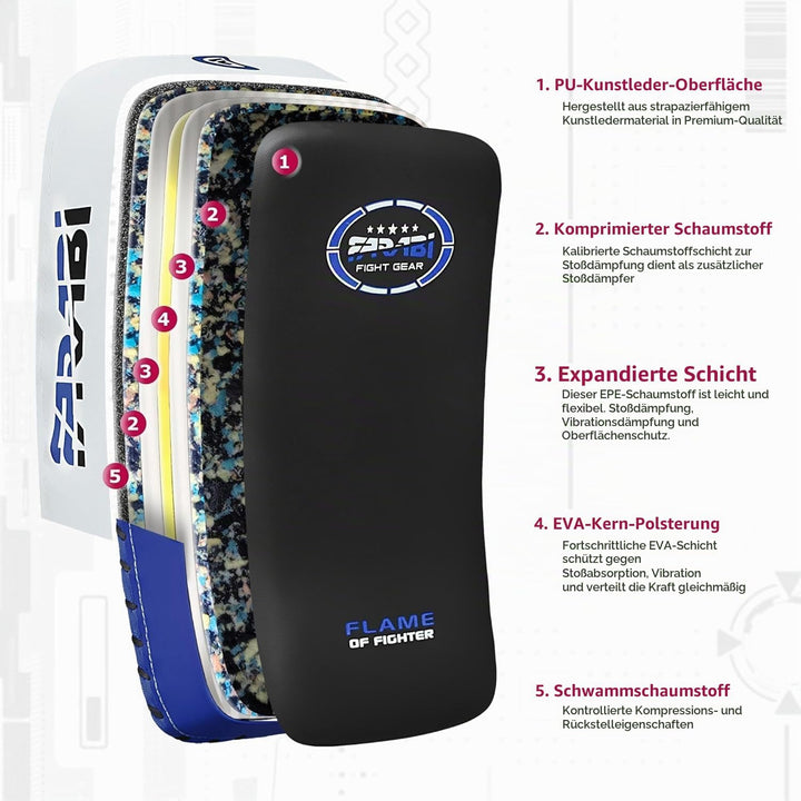 Farabi Sports schlagpolster für Coaching, Training, Kickboxen Curved Kick Pads, schlagpolster Kampfs