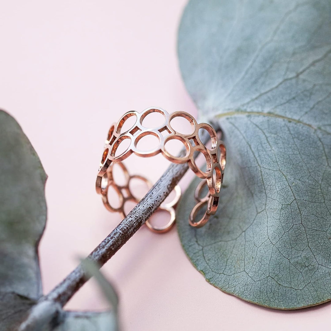 Mutter Tochter Geschenk • Ring Set aus 2 Statement Ringen in Roségold • Muttertagsgeschenk • Schmuck