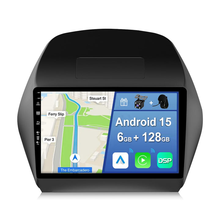 [6GB+128GB] Android 15 Autoradio für Hyundai Tucson IX35(2010-2015)-[Integriertes CarPlay/Android Au