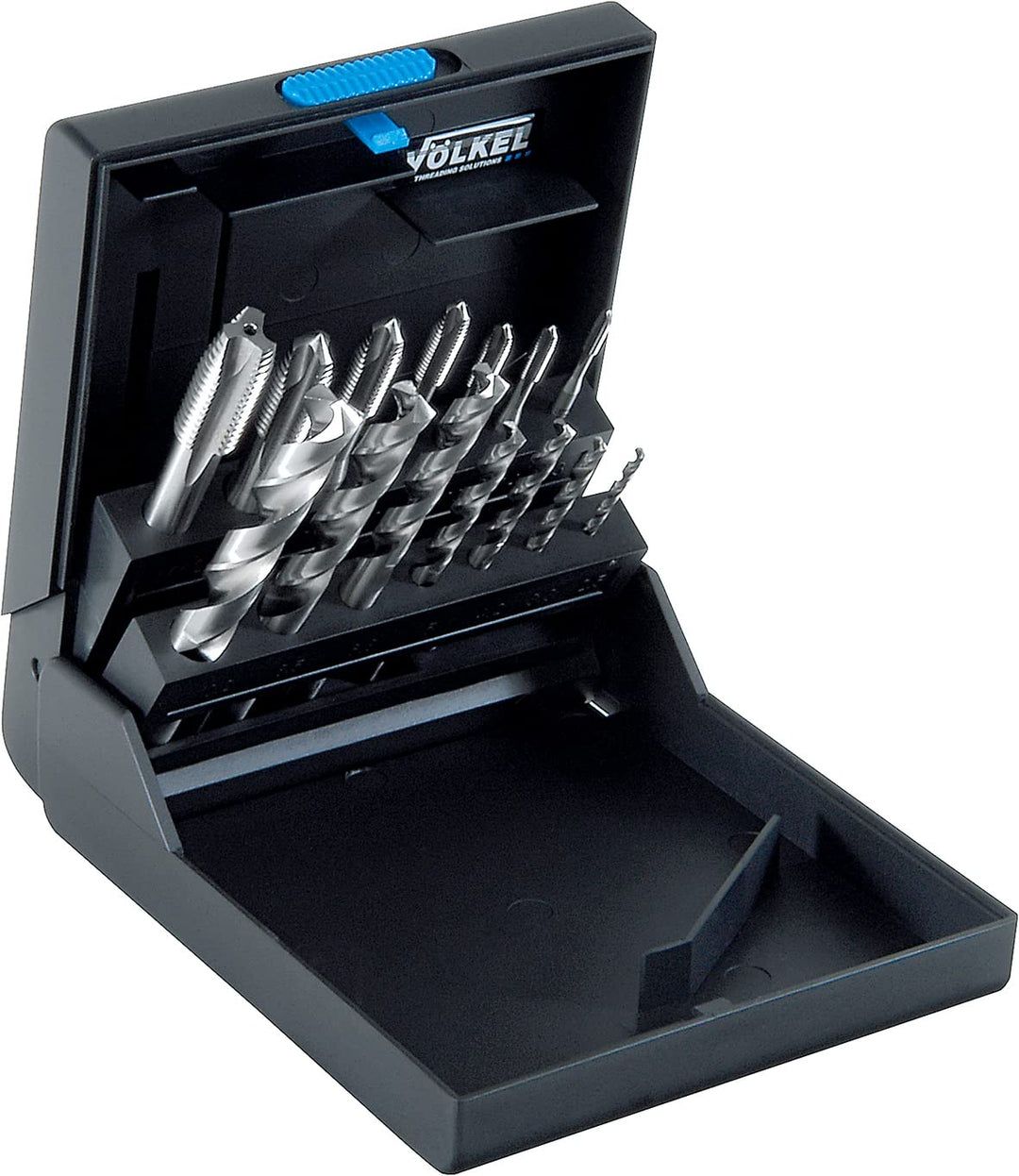 VÖLKEL Maschinengewindebohrer Satz 14-tlg | HSS-E Maschinengewindebohrer Set M3-M12 | DIN 371/376 |