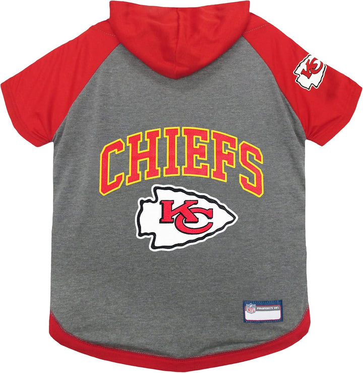 Pets First KCC-4044-XS NFL Kansas City Chiefs Hoodie für Hunde & Katzen | NFL Football Licensed Dog