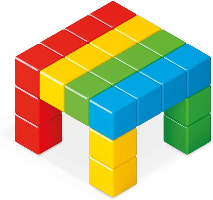 Geomag 148, Magicube Free Building Full Color - 24 Magnetwürfel für Konstruktionen, Baukasten Lernsp