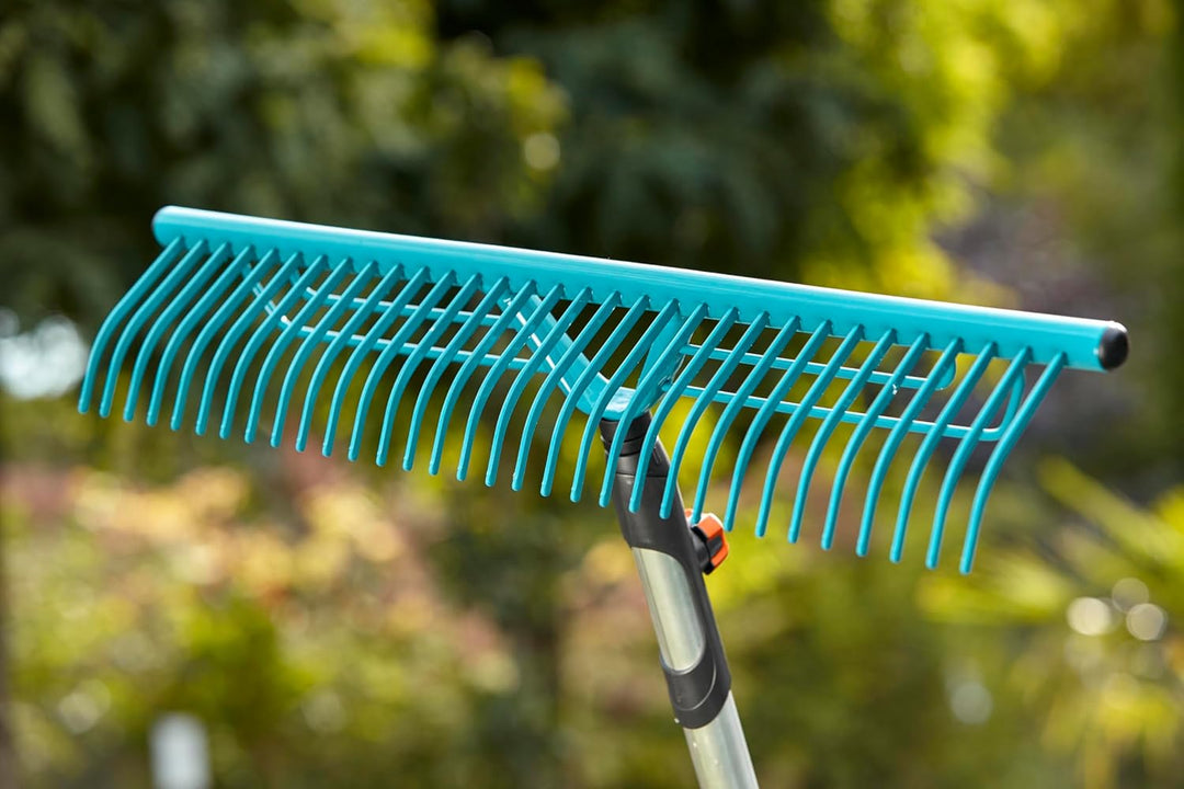 Gardena combisystem-Rasenrechen: Rechenbesen mit 60 cm Arbeitsbreite zum Zusammenfegen von Grasschni