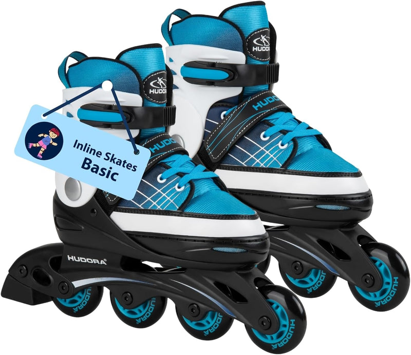 HUDORA Kinder Inliner Basic | Inline Skates für Mädchen & Jungen, verstellbar über 4 Grössen | Leich