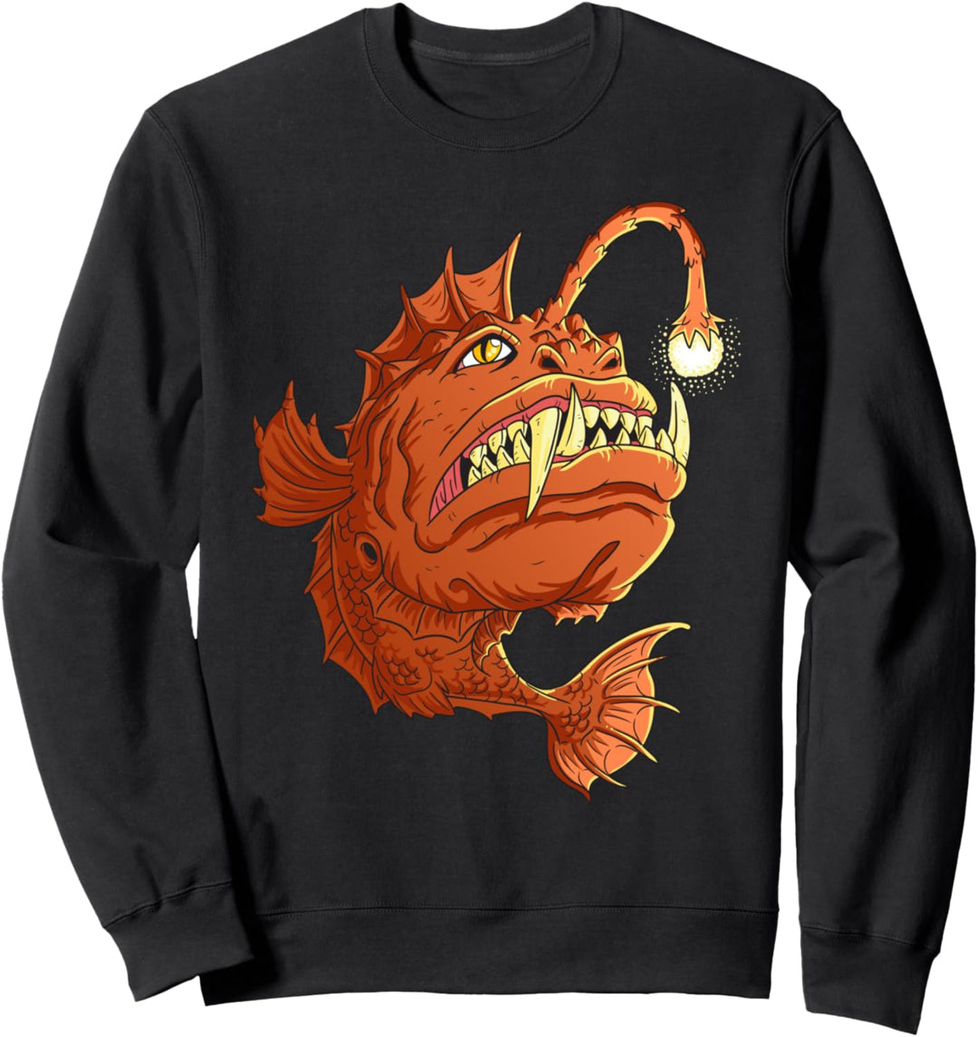 Anglerfisch Tiefsee Fisch Sweatshirt