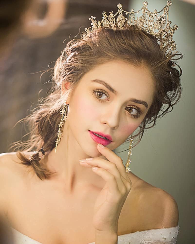 Moonight Wedding Crown for Bride Rhinestone Princess Tiara for Women Prom Queen Crown Pageant-Bridal