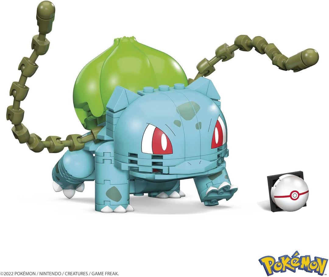 MEGA POKÉMON Bisasam - Bauset mit beweglicher Figur und Kampfeffekten, 175 Bausteine, inklusive Poké