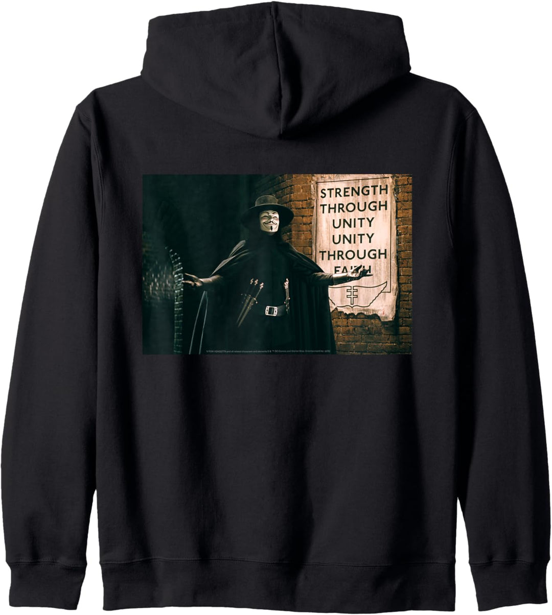 V For Vendetta Strength Through Unity Kapuzenjacke
