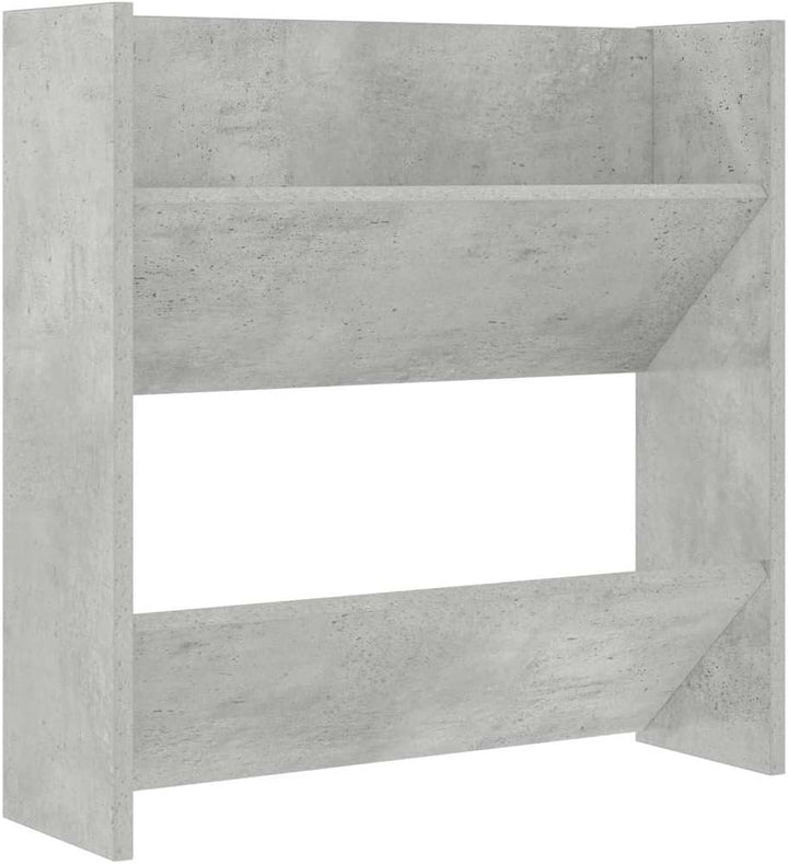 2 Stück 60x18x60 cm Wand Schuhschrank mit 2 Kippböden Schuhregal Schmal Betongrau Schuhbank Shoe Rac