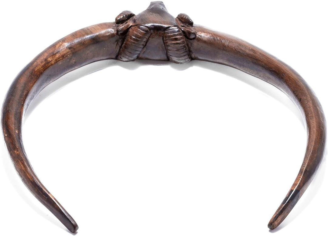 Windalf Wikinger Torques RAM Ø12.5 cm Halsreif Widderkopf Nordische Mythologie Holz