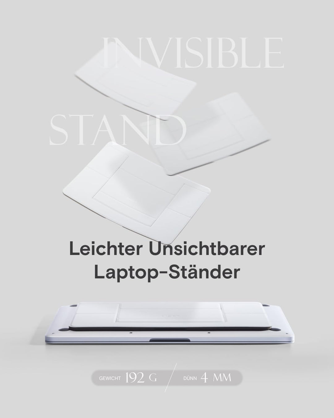 MOFT Laptop Ständer, Faltbarer Notebookständer mit 2 verstellbaren Winkeln, Tragbarer Universeller N