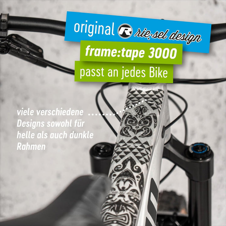 Riesel Design® Frame:Tape 3000 Fahrrad Rahmenschutz - Stylische Fahrrad Schutzfolie / 17 Selbstklebe