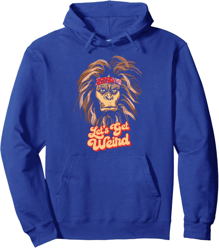 Let's Get Weird Bigfoot & Bandana Funny Sasquatch Graphic Pullover Hoodie