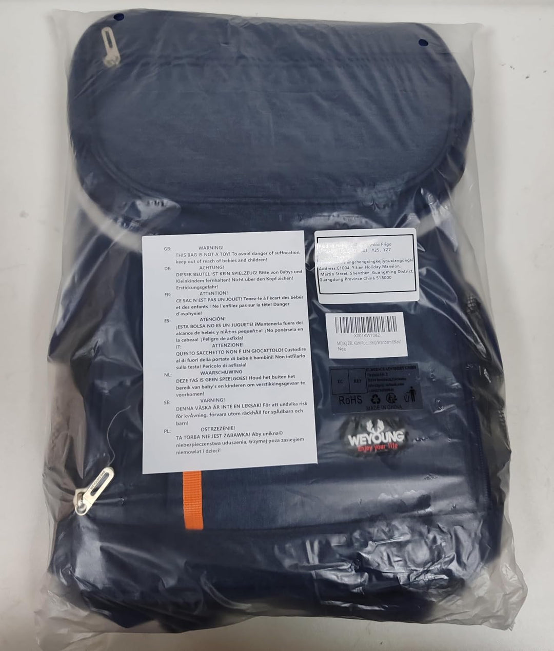 MCXKJ 28L Kühl Rucksack Kühlrucksack Kühltasche Picknicktasche Gross Isoliert Cooler Bag Männer Frau