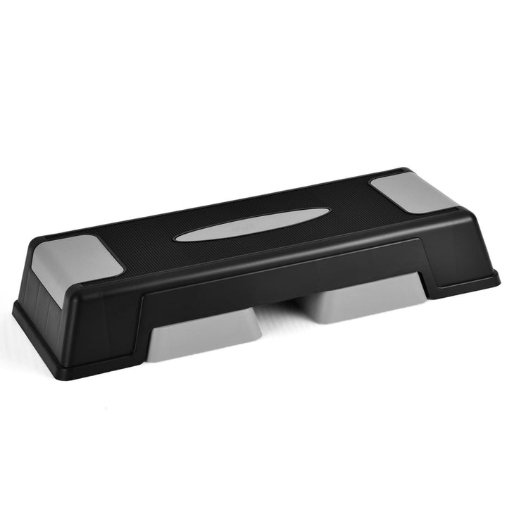 GYMAX Aerobic Stepper höhenverstellbar, Steppbrett mit 3 Stufen 12/17/22cm, Step Bench mit rutschfes